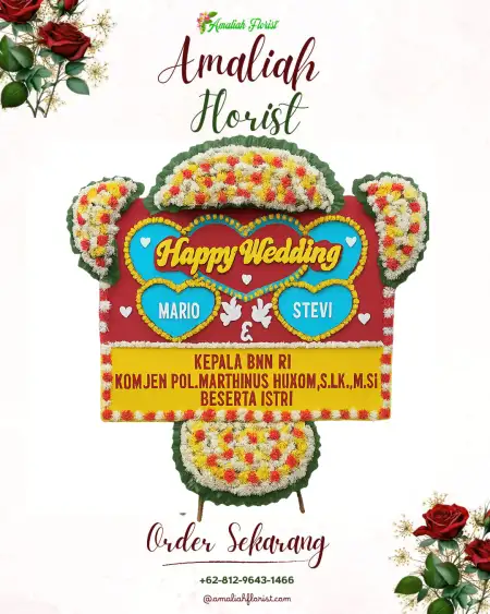 Papan Bunga Pernikahan Kemiriamba